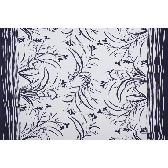 Jersey Printed Smooth - Pond plant skirt Navy