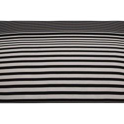 Jersey Printed Smooth - Stripes Black White