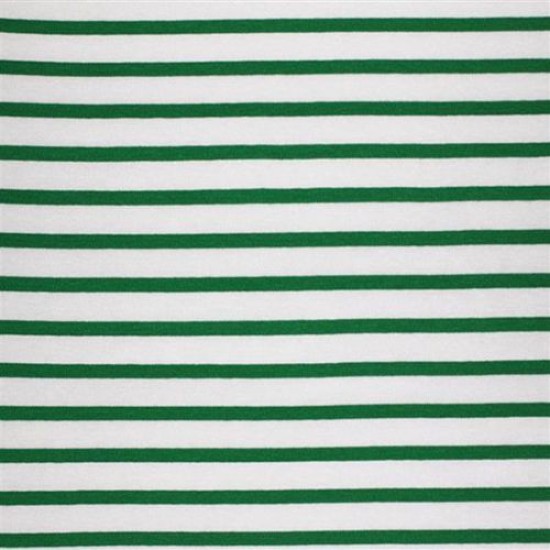 Jersey Streifen - Weiß grün