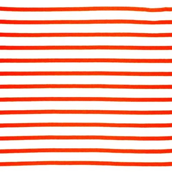 Jersey Stripes - White Orange