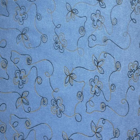 Tissu Polaire - Fleur bleue
