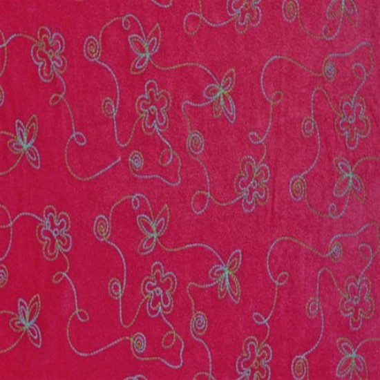 Tissu Polaire - Fleur Fuchsia