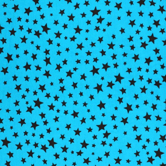 Sterne-Gewebe - Aqua Brown