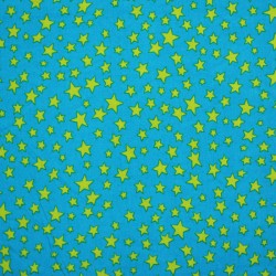 Star Fabric - Aqua Lime