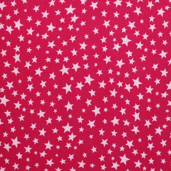 Sterne-Gewebe - Fuchsie Pink