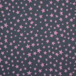 Star Fabric - Grey Pink
