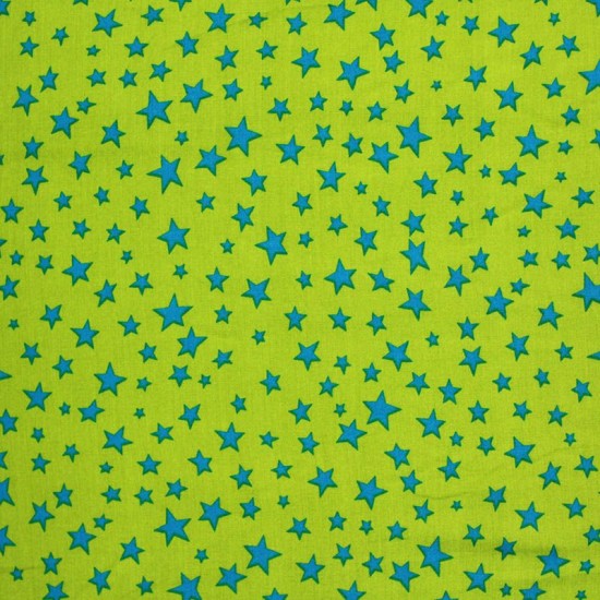 Star Fabric - Lime Aqua