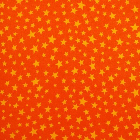 Sterren stof - Oranje geel