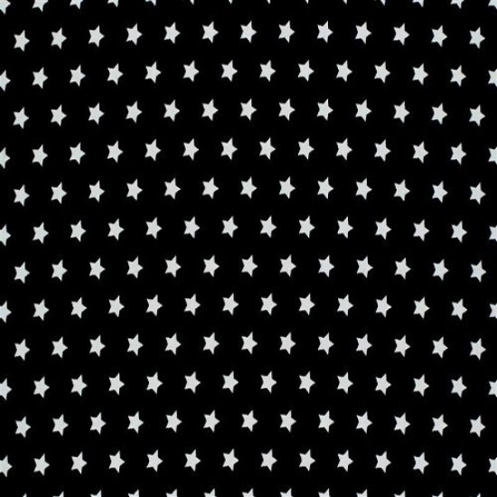 Sterne-Gewebe - Schwarz 9 mm