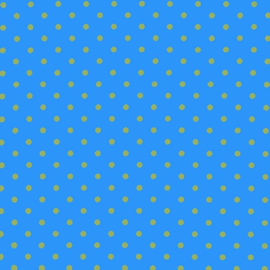 Polka Dot Fabric - Aqua / Lime 7mm