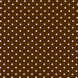 Polka Dot Fabric - Brown / Pink 7mm