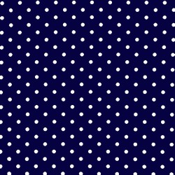 Polka Dot Fabric - Navy / White 7mm