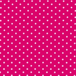 Polka Dot Stof - Fuchsia / roze 7mm