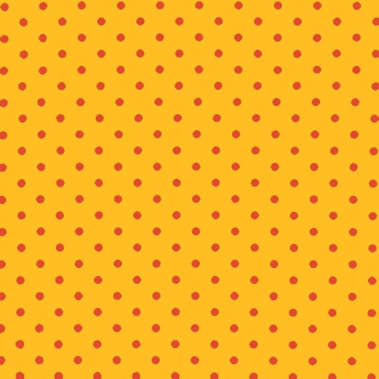 Polka Dot Fabric - Yellow / Orange 7mm