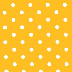 Polka Dot Fabric - Yellow / White 18mm