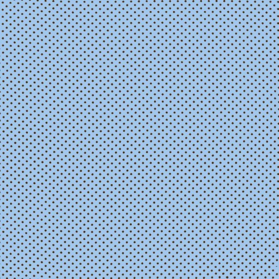 Polka Dot Stof - Licht blauw / bruin 2mm