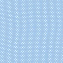 Polka Dot Stof - Licht blauw / wit 2mm