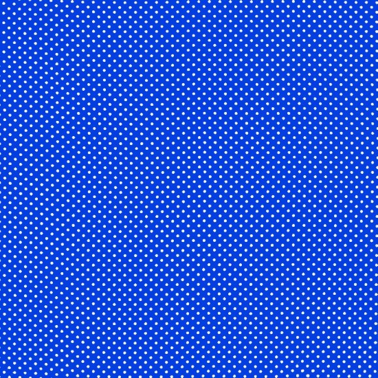 Polka Dot Fabric - Cobalt / White 2mm