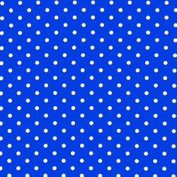 Polka Dot Fabric - Cobalt / White 7mm