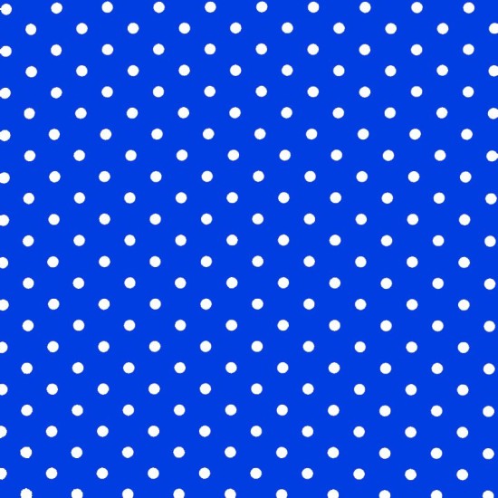 Polka Dot Fabric - Cobalt / White 7mm