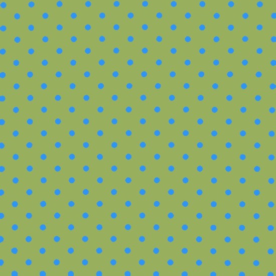 Polka Dot Fabric - Lime / Aqua 7mm