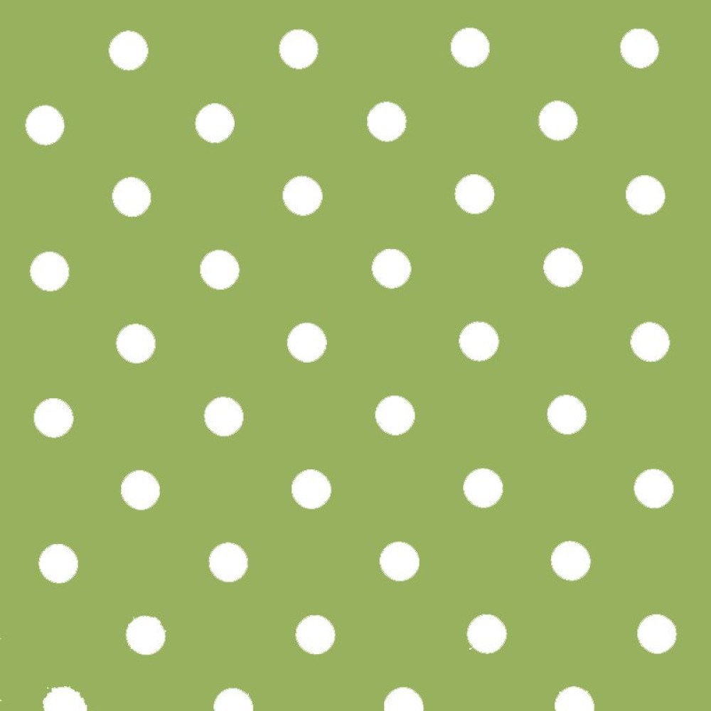 Polka Dot Fabric Lime White 18mm The Fabric Baron 3411