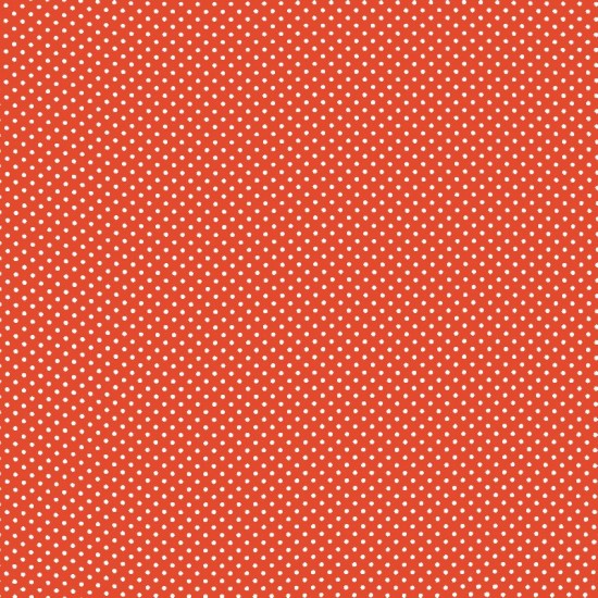 Polka Dot Stof - Oranje / wit 2mm