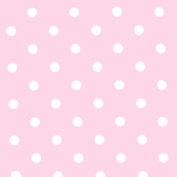 Polka Dot Fabric - Pink / White 18mm
