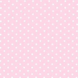 Polka Dot Fabric - Pink / White 7mm