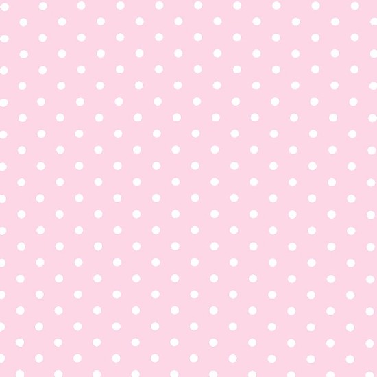 Polka Dot Fabric - Pink / White 7mm