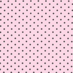 Polka Dot Fabric - Pink / Grey 7mm