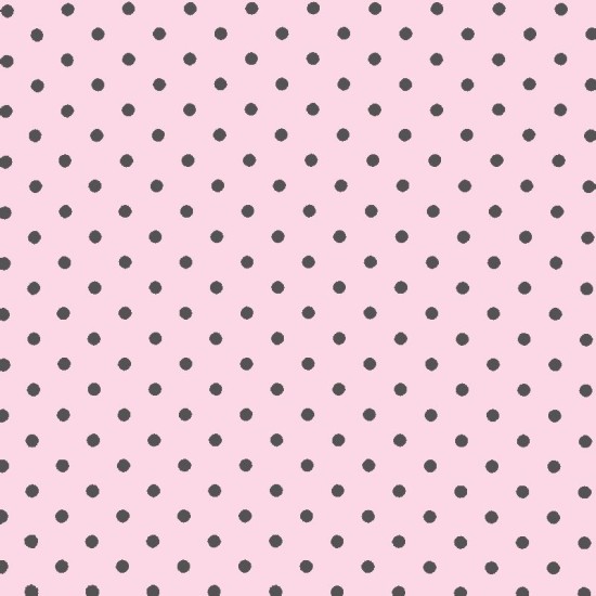 Polka Dot Fabric - Pink / Grey 7mm