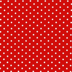 Polka Dot Fabric - Red / White 7mm