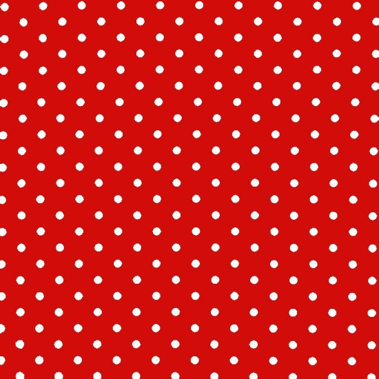 Polka Dot Fabric - Red / White 7mm