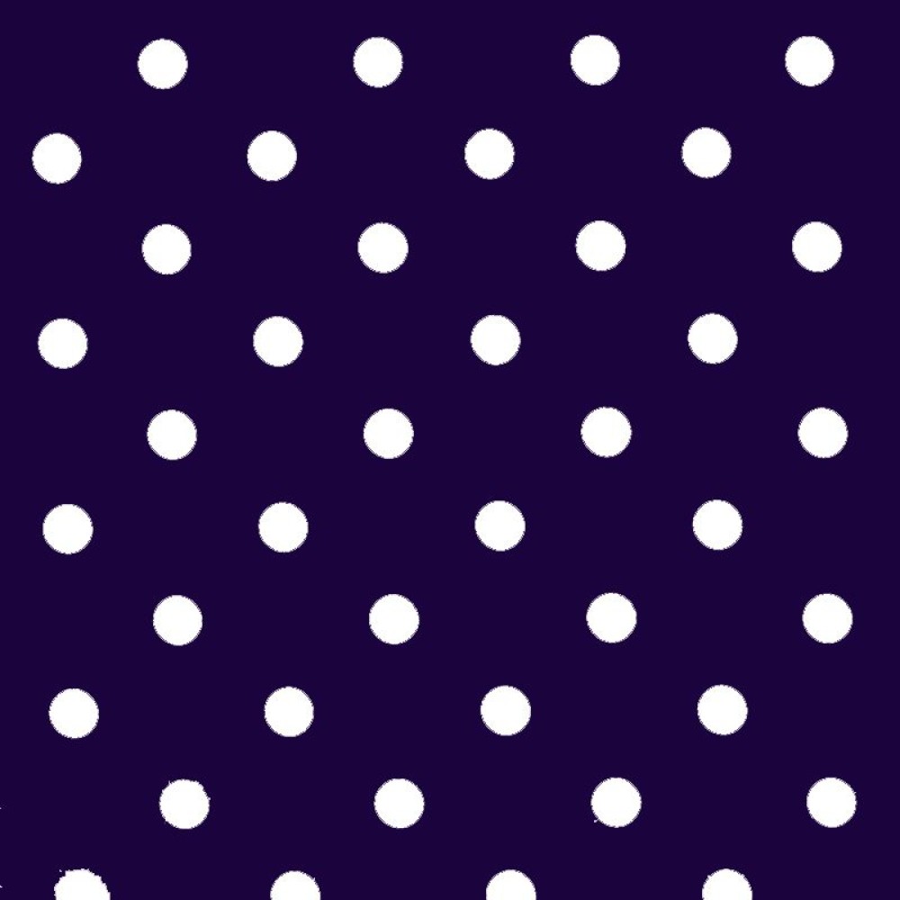 Polka Dot Fabric - White / Black 18mm