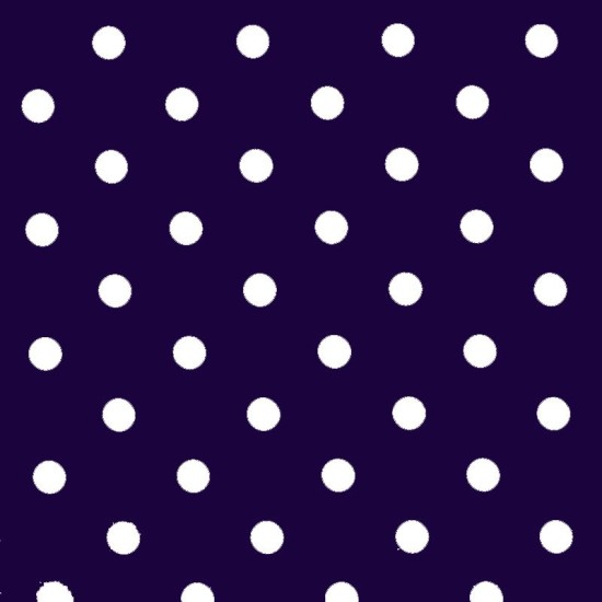 Polka Dot Fabric - Purple / White 18mm