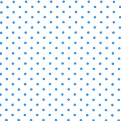 Polka Dot Fabric - White / Aqua 7mm