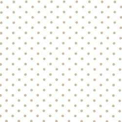 Polka Dot Fabric - White / Beige 7mm