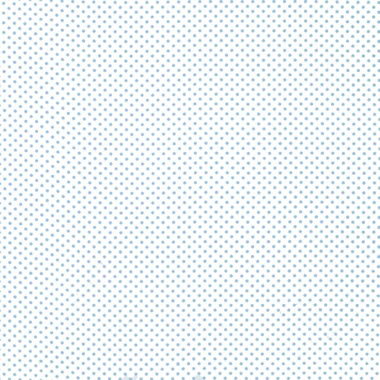 Polka Dot Fabric - White / Light Blue 2mm