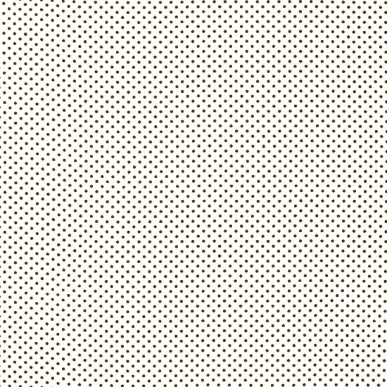 Polka Dot Fabric - White / Brown 2mm