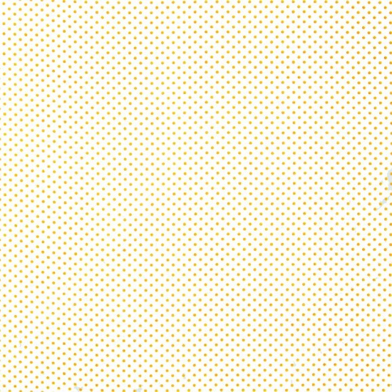 Polka Dot Stof - Wit / geel 2mm