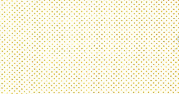 Polka Dot Fabric - White / Yellow 2mm