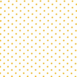 Polka Dot Stof - Wit / geel 7mm