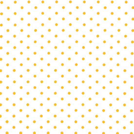 Polka Dot Stof - Wit / geel 7mm
