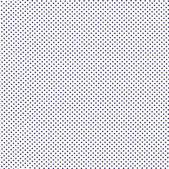 Polka Dot Fabric - White / Navy 2mm