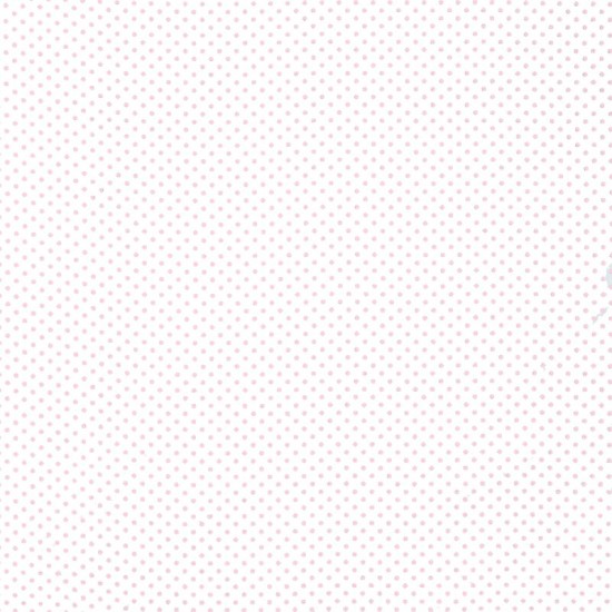 Polka Dot Fabric - White / Pink 2mm