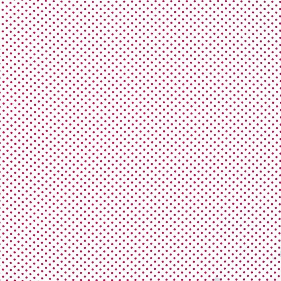 Polka Dot Fabric - White / Red 2mm