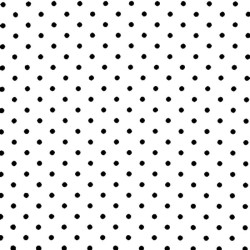Polka Dot Fabric - White / Black 7mm
