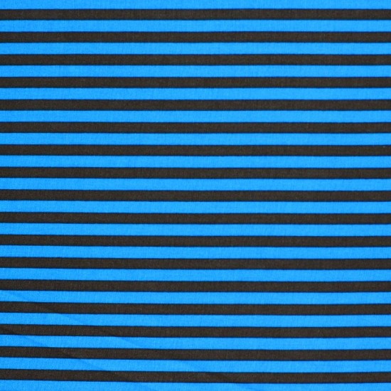 Cotton Stripes - Brown Aqua 5mm
