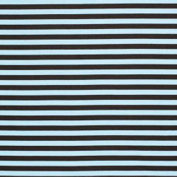 Cotton Stripes - Brown Light Blue 5mm